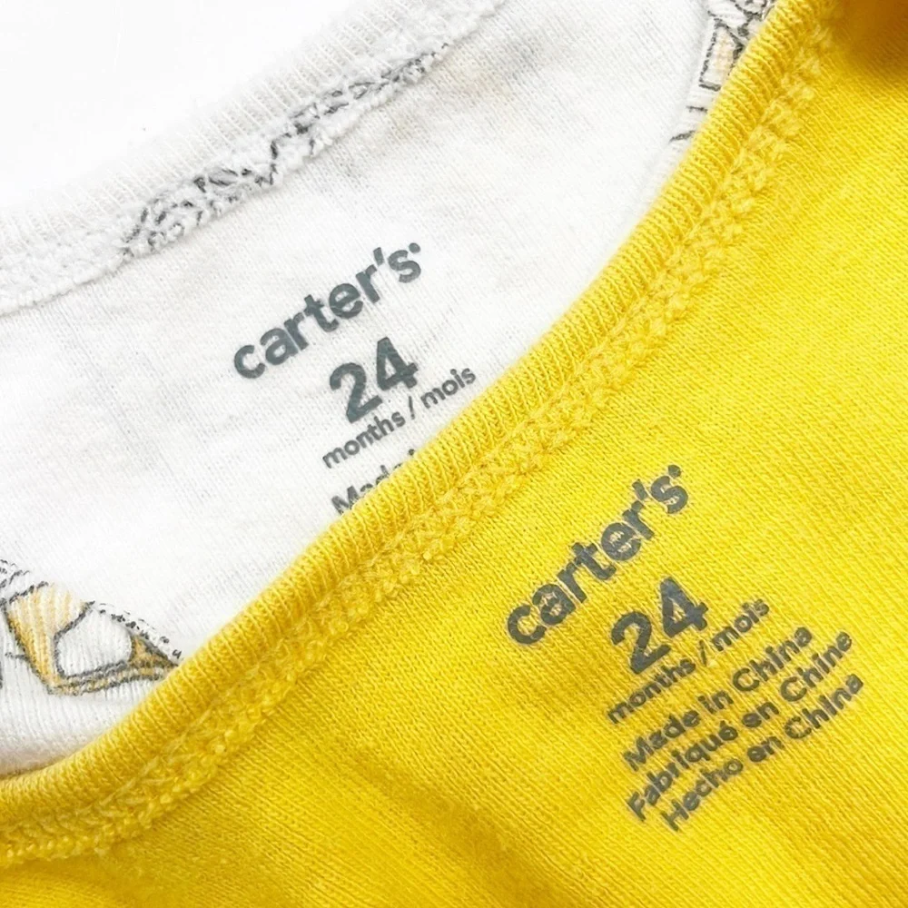 Carter's baby boys construction print bodysuits